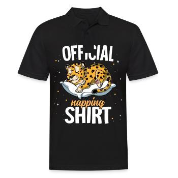 Sleeping Leopard Official Napping - Men's Polo Shirt - black - Front - Kai (181cm)