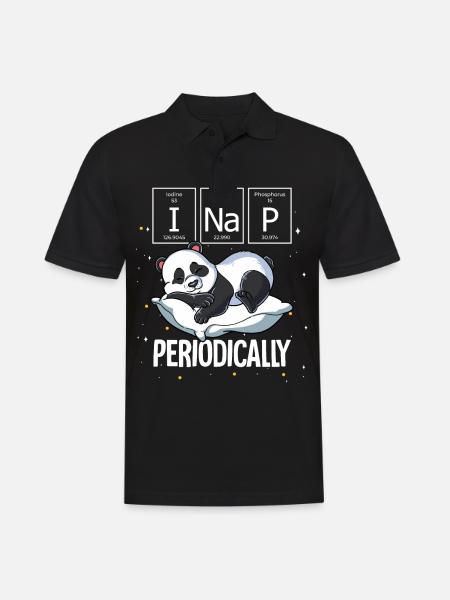 Sleeping Panda I Nap Periodically - Men's Polo Shirt - black
