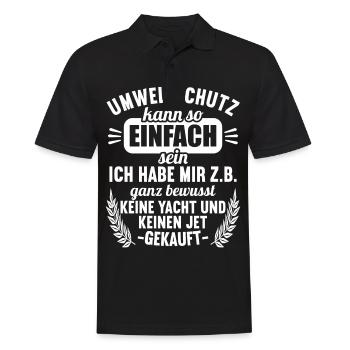 Anti Umweltschutz Parodie Umweltschutz - Männer Poloshirt - Schwarz - Vorne - Kai (181cm)
