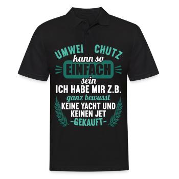 Anti Umweltschutz Parodie Umweltschutz - Männer Poloshirt - Schwarz - Vorne - Kai (181cm)