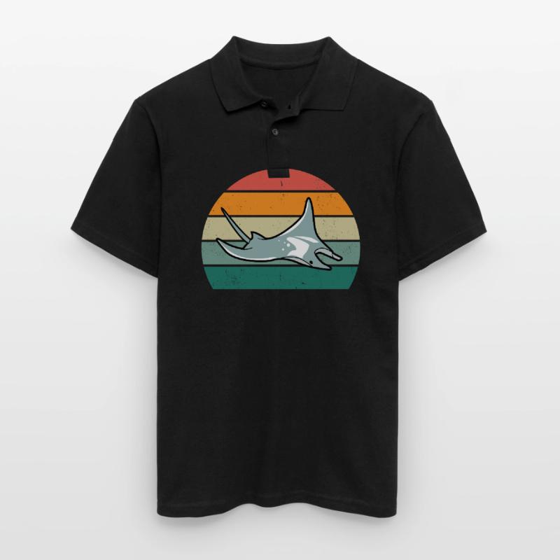 Stingrays Devil rays Flies Gliding Rays Men's Polo Shirt