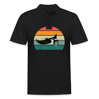 Stingrays Devil rays Flies Gliding Rays - Men's Polo Shirt - black - Front - Kai (181cm)