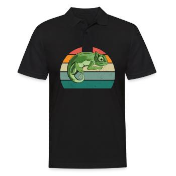 Lézard Lézards Écailles à sang froid Reptiles - Polo Homme - noir - Devant - Kai (181cm)