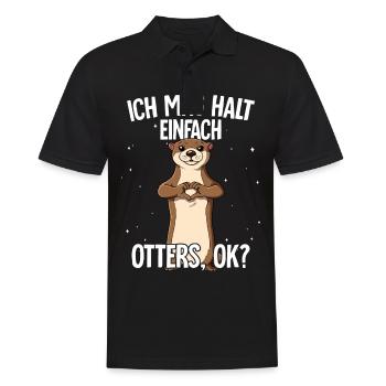 Ich mag halt einfach Otters - Männer Poloshirt - Schwarz - Vorne - Kai (181cm)