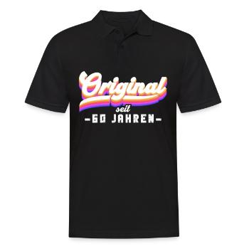 Original seit 60 Jahren 60 Jahre 60 Geburtstag - Männer Poloshirt - Schwarz - Vorne - Kai (181cm)