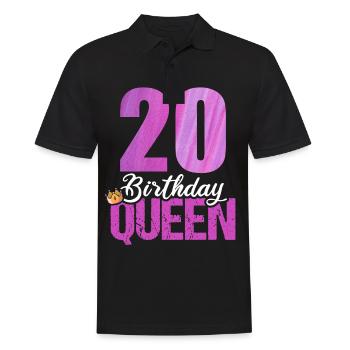 20 Years Old 20 Birthday Birthday Queen - Men's Polo Shirt - black - Front - Kai (181cm)