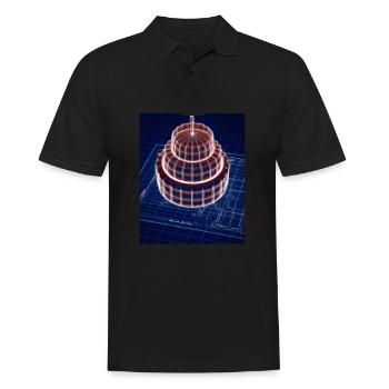 Cake Blueprint Pastry Chef Cake Baking - Men's Polo Shirt - black - Front - Kai (181cm)