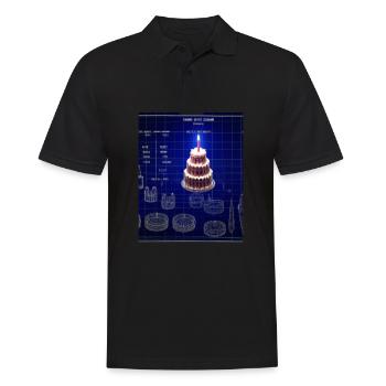 Torte Blaupause Konditor Kuchen Backen - Männer Poloshirt - Schwarz - Vorne - Kai (181cm)