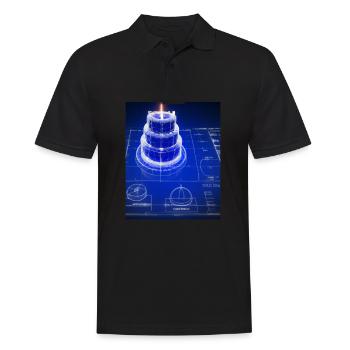 Cake Blueprint Pastry Chef Cake Baking - Men's Polo Shirt - black - Front - Kai (181cm)