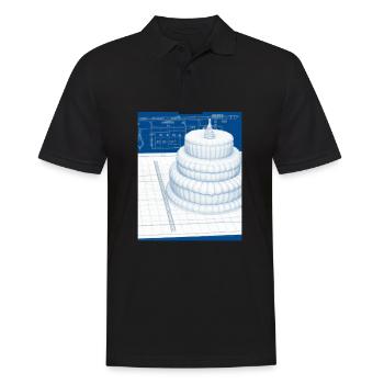 Cake Blueprint Pastry Chef Cake Baking - Men's Polo Shirt - black - Front - Kai (181cm)