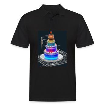 Cake Blueprint Chef pâtissier Cake Baking - Polo Homme - noir - Devant - Kai (181cm)