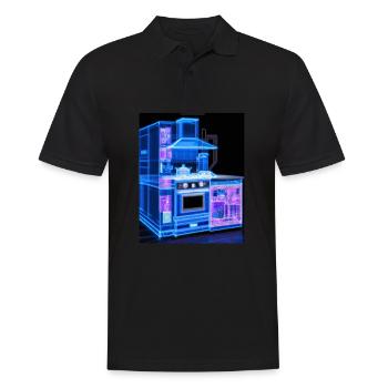 Cuisine Rétro Vintage Blueprint Cook Cooking Cook - Polo Homme - noir - Devant - Kai (181cm)