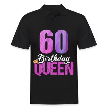 60 Jahre Alt 60 Geburtstag Birthday Queen - Männer Poloshirt - Schwarz - Vorne - Kai (181cm)