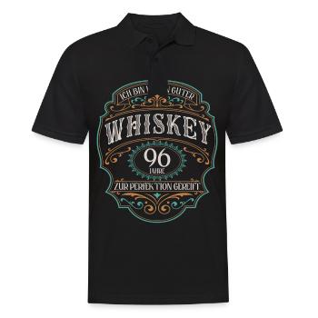 96 Jahre bin guter Whisky Whiskey 96. Geburtstag - Männer Poloshirt - Schwarz - Vorne - Kai (181cm)