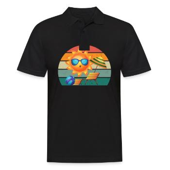 Reisen Reisender Reisender Ferien Urlauber Urlaub - Männer Poloshirt - Schwarz - Vorne - Kai (181cm)