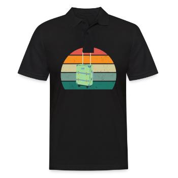 Reisen Reisender Reisender Ferien Urlauber Urlaub - Männer Poloshirt - Schwarz - Vorne - Kai (181cm)
