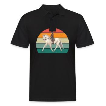 Rider Rider Horse Riding Pony Stable - Men's Polo Shirt - black - Front - Kai (181cm)