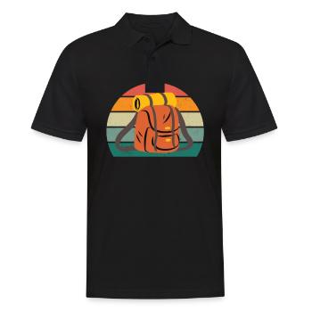 Reisen Reisender Reisender Ferien Urlauber Urlaub - Männer Poloshirt - Schwarz - Vorne - Kai (181cm)