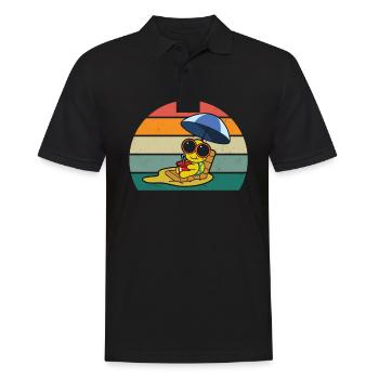 Reisen Reisender Reisender Ferien Urlauber Urlaub - Männer Poloshirt - Schwarz - Vorne - Kai (181cm)