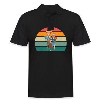 Reisen Reisender Reisender Ferien Urlauber Urlaub - Männer Poloshirt - Schwarz - Vorne - Kai (181cm)