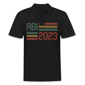 Abitur Gymnasium Women and Men Abi 2023 - Men's Polo Shirt - black - Front - Kai (181cm)