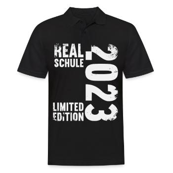 Realschule bestanden Realschulabschluss 2023 - Männer Poloshirt - Schwarz - Vorne - Kai (181cm)