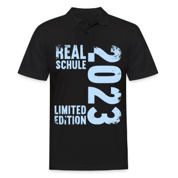 Realschule bestanden Realschulabschluss 2023 - Männer Poloshirt - Schwarz - Vorne - Kai (181cm)