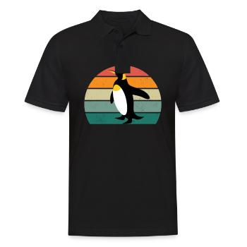 Pinguin Südpol Antarktis Kaiserpinguin Eselpinguin - Männer Poloshirt - Schwarz - Vorne - Kai (181cm)