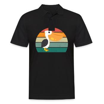 Pélicans Grand bec Oiseau Mouche Pélican - Polo Homme - noir - Devant - Kai (181cm)