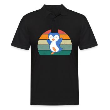 Pinguin Südpol Antarktis Kaiserpinguin Eselpinguin - Männer Poloshirt - Schwarz - Vorne - Kai (181cm)