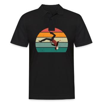 Parkour Runner Parkour Runner Obstacle Ninja - Men's Polo Shirt - black - Front - Kai (181cm)