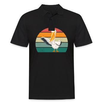 Pélicans Grand bec Oiseau Mouche Pélican - Polo Homme - noir - Devant - Kai (181cm)
