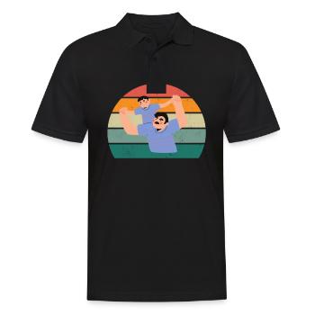 Papa Père Pères Producteur Papa Bonus supplémentaire Père - Polo Homme - noir - Devant - Kai (181cm)