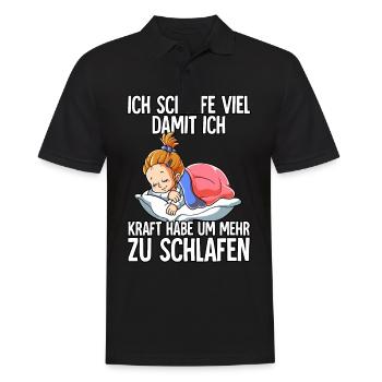 Ich Schlafe Mädchen - Männer Poloshirt - Schwarz - Vorne - Kai (181cm)