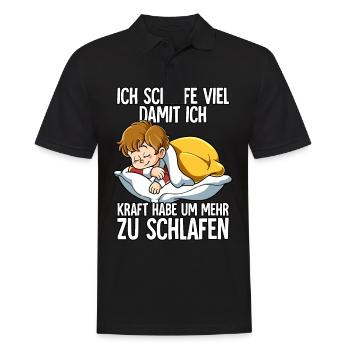 Ich Schlafe Junge - Männer Poloshirt - Schwarz - Vorne - Kai (181cm)