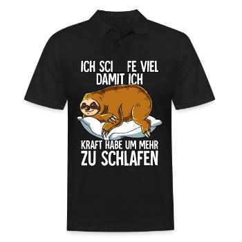 Ich Schlafe Faultier - Männer Poloshirt - Schwarz - Vorne - Kai (181cm)