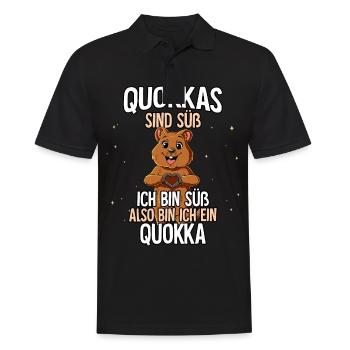 Quokkas Sind Süß Quokka - Männer Poloshirt - Schwarz - Vorne - Kai (181cm)