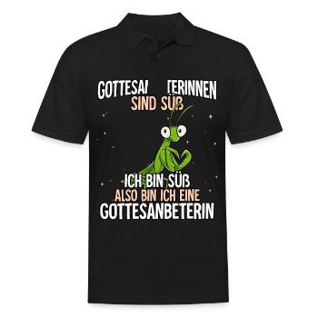 Gottesanbeterinnen Sind Süß Gottesanbeterin - Männer Poloshirt - Schwarz - Vorne - Kai (181cm)