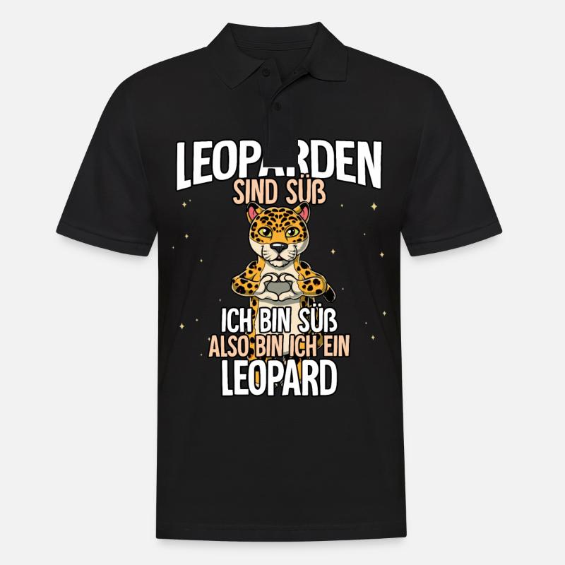 Leoparden Sind Süß Leopard - Männer Poloshirt - Schwarz