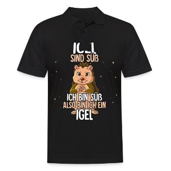 Igel Sind Süß Igel - Männer Poloshirt - Schwarz - Vorne - Kai (181cm)
