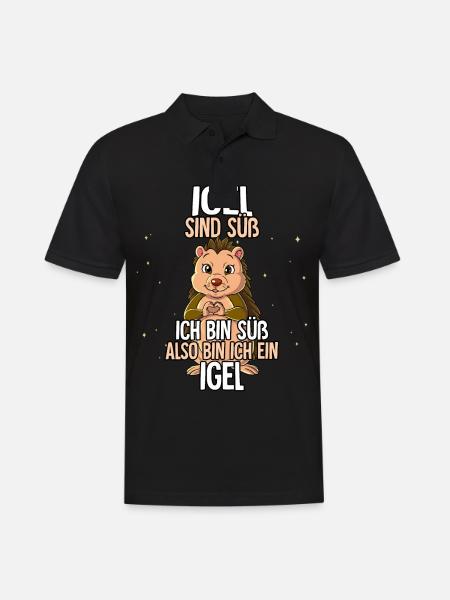 Igel Sind Süß Igel - Männer Poloshirt - Schwarz