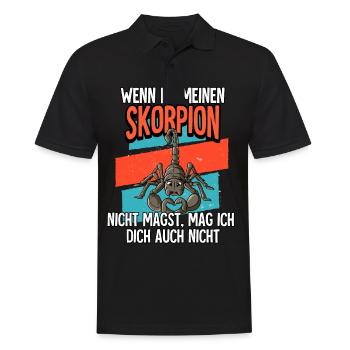 Wenn Du Meinen Skorpion - Männer Poloshirt - Schwarz - Vorne - Kai (181cm)