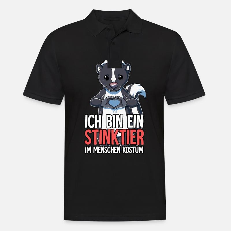 Ich Bin Ein Stinktier - Männer Poloshirt - Schwarz