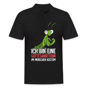 Ich Bin Eine Gottesanbeterin - Männer Poloshirt - Schwarz - Vorne - Kai (181cm)