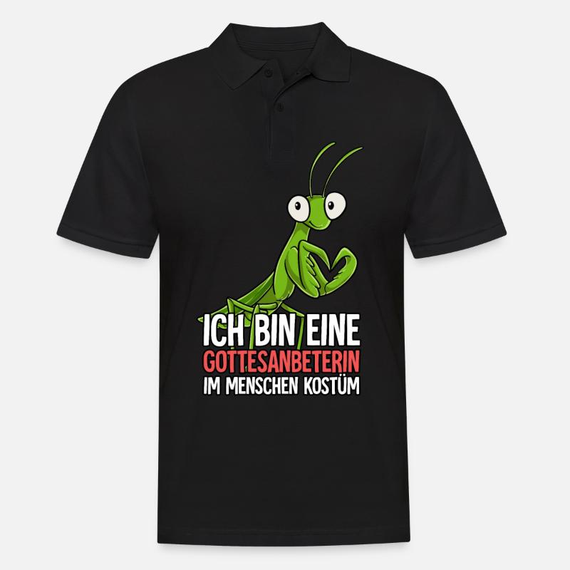 Ich Bin Eine Gottesanbeterin - Männer Poloshirt - Schwarz