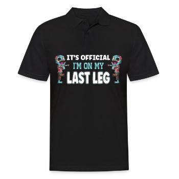 Its Offical Ich bin auf meinem letzten Bein - Männer Poloshirt - Schwarz - Vorne - Kai (181cm)