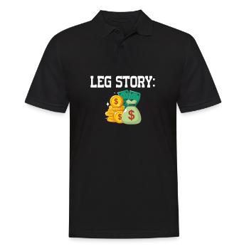 Bein Geschichte Amputierte Prothesen Chirurgie - Männer Poloshirt - Schwarz - Vorne - Kai (181cm)