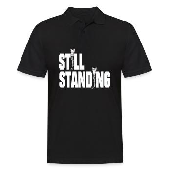 Still Standing on my Last Leg Amputee Survivor - Männer Poloshirt - Schwarz - Vorne - Kai (181cm)