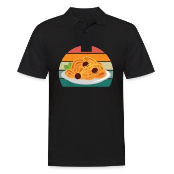 Nudel Spagehtti Farfalle Teig Getreide Nudeln - Männer Poloshirt - Schwarz - Vorne - Kai (181cm)