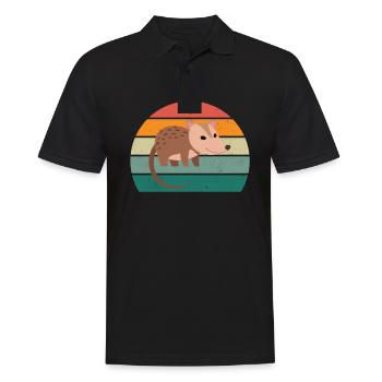 Opossum Oppssums Oposum Nager Nagetier Beutel - Männer Poloshirt - Schwarz - Vorne - Kai (181cm)